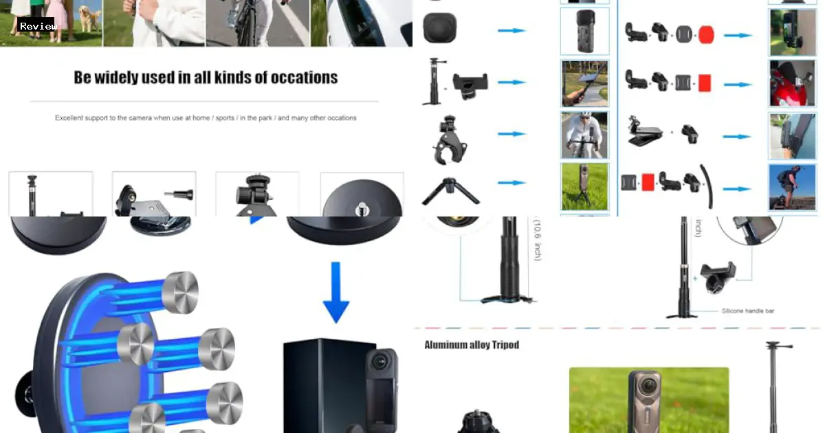 Accessories Kit for Insta360 X5 / X4 Camera Mount Bundle with Magnetic Mount Carrying Case by Husiway - $63.99 - Product Review