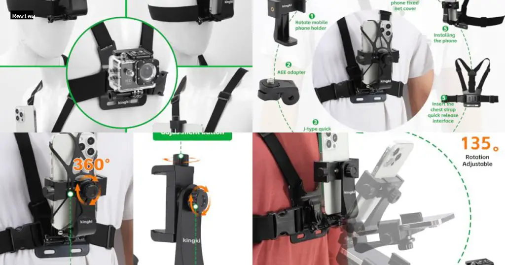 KINGKI Mobile Phone Chest Strap Harness Mount Head Strap Holder Kit for POV/VLOG Review