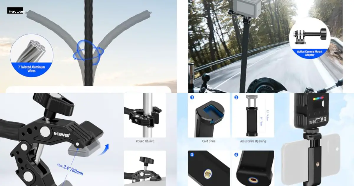 Neewer Action Camera Mount Kit with Super Clamp by NEEWER - $15.99 - Product Review