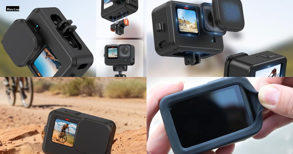 Set Custodia In Silicone Per GoPro Hero 13 – Copertura Batteria, Copriobiettivo E Cordino Da Collo (Nero)