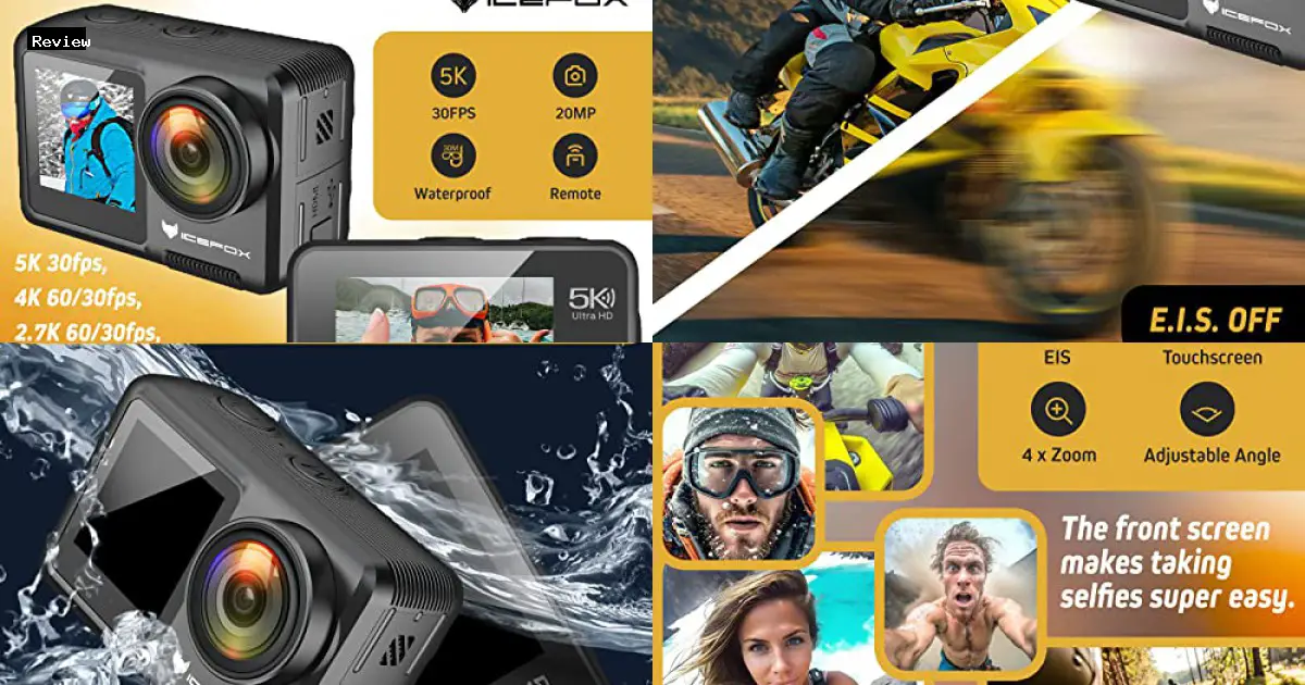 icefox Action Camera 5K 30FPS 20MP with Touch Screen by icefox - $111.68 - Product Review