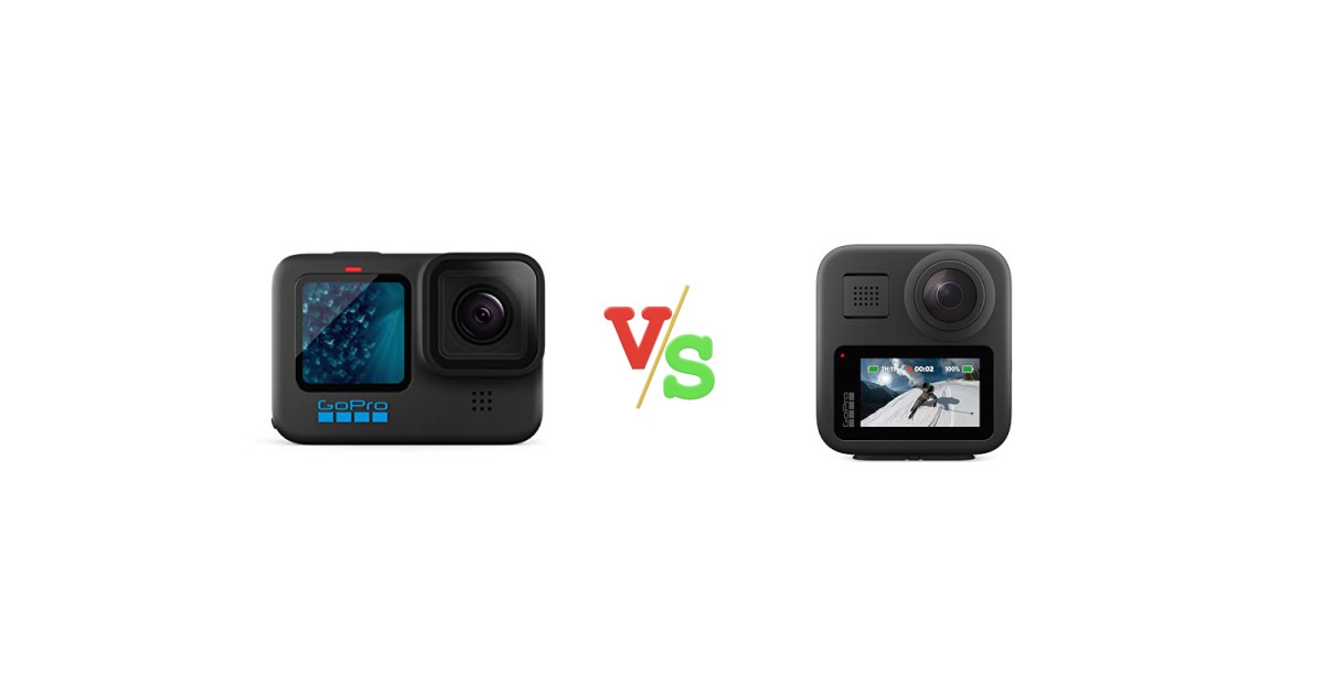 GoPro HERO11 Black Waterproof Action Camera with 5.3K60 Ultra HD Video vs GoPro MAX — Waterproof 360 + Traditional Action Camera with Touch Screen Spherical 5.6K30 HD Video 16.6MP 360 Photos 1080p Live Streaming Stabilization Versus Image