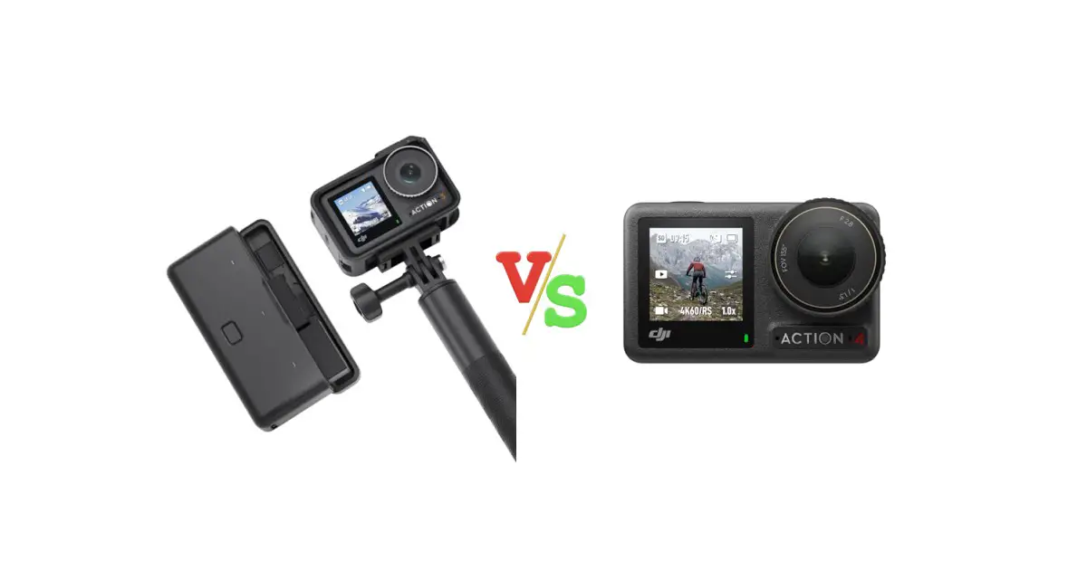 DJI Osmo Action 3 Adventure Combo vs DJI Osmo Action 4 Standard Combo Versus Image