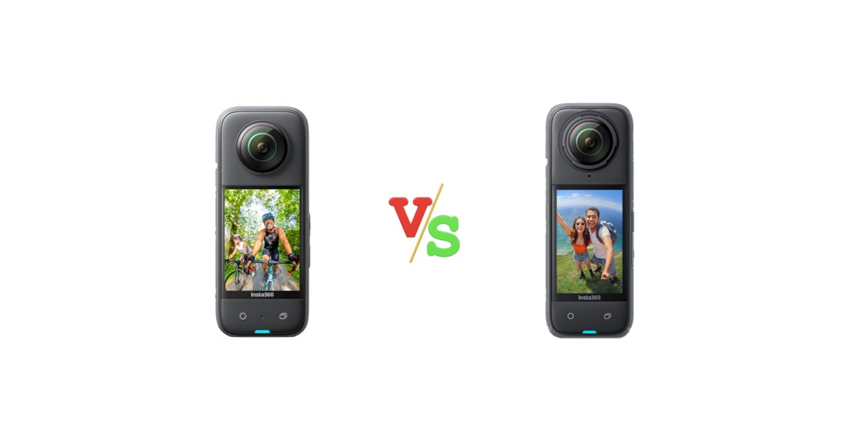 Insta360 X3 360 Action Camera with 5.7K 360 Active HDR Video vs Insta360 X4 Standard Bundle Waterproof 8K 360 Action Camera Versus Image