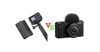 DJI Osmo Action 3 Adventure Combo vs Sony ZV 1F Vlog Camera for Content Creators and Vloggers Black Versus Image