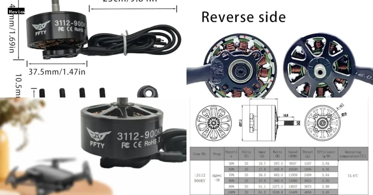 4 Pcs 3112 900KV Brushless Motor for Drone – High-Power BLDC Motor by FFTY - $74.99 - Product Review