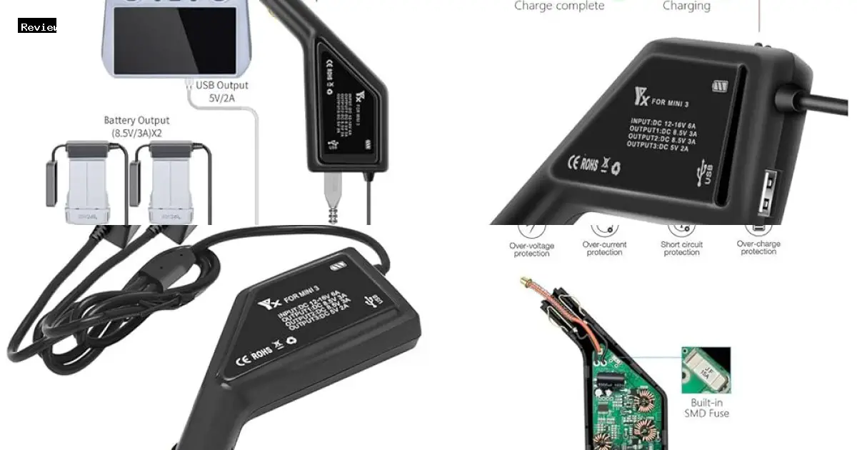 Coyktonty Battery Charger Car Charger for DJI Mini 4 Pro/Mini 3 Pro Drone by Coyktonty - $38.98 - Product Review