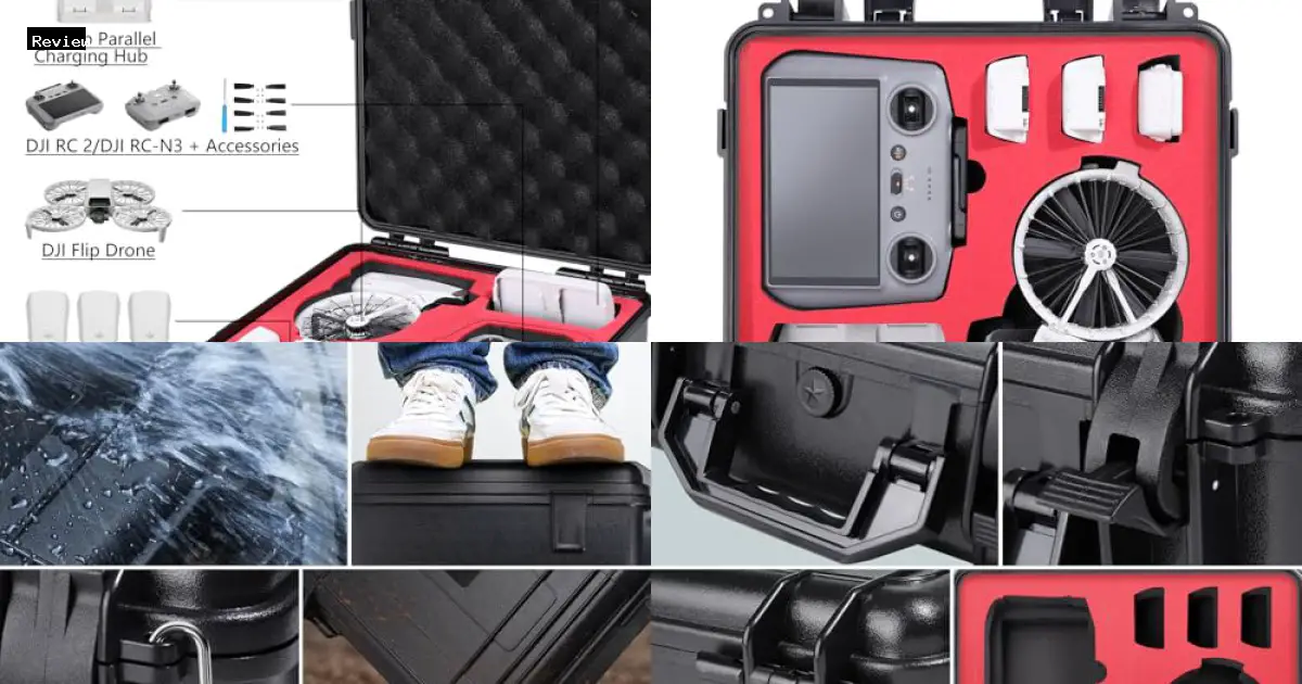 Drogear Waterproof Hard Case for DJI Flip Fly More Combo Drone by Dronside - $27.99 - Product Review