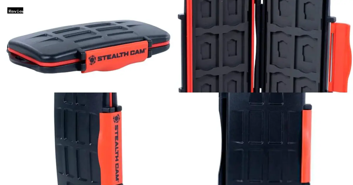 Kiorafoto STEALTH CAM Anti-Shock Dust-Proof Waterproof Protective Ergonomic Rubber Sealed ABS-Plasic Shell Memory Card Storage Case - Holds 12 SD & 12 MicroSD Cards by Stealth Cam - $13.20 - Product Review