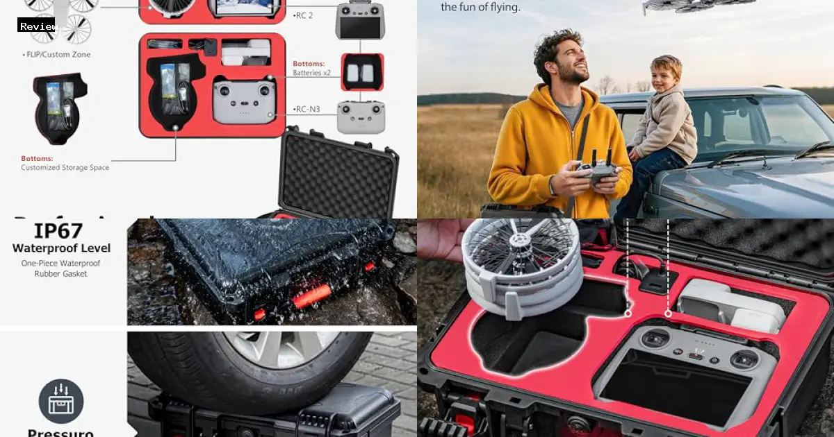 Lekufee STARTRC PHOTO Portable Hard Waterproof Case for DJI Flip Fly More Combo by STARTRC PHOTO - $39.99 - Product Review